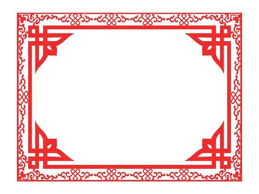 花边框可爱云png素材中国风剪纸图案古风边框中式花边png素材中国风