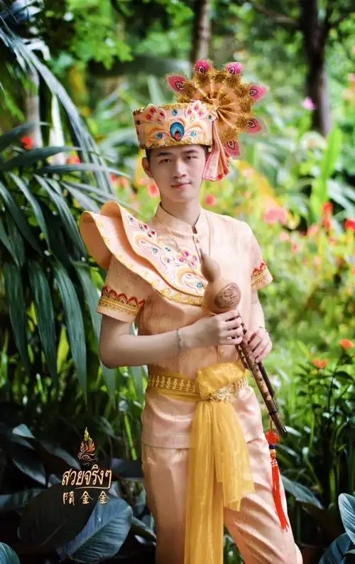 傣族男士服装葫芦独奏演出服婚礼服饰民族服装