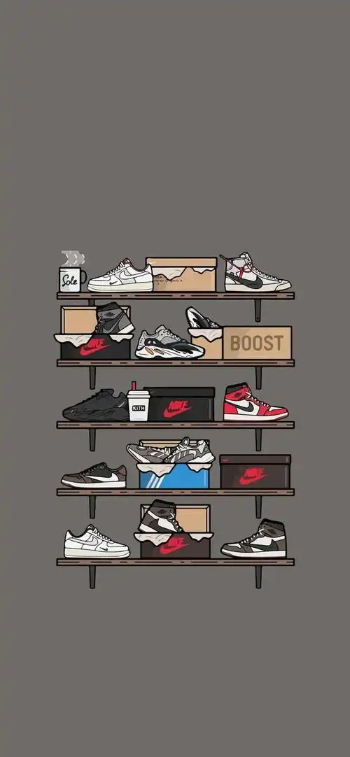 第68期壁纸——潮鞋手绘