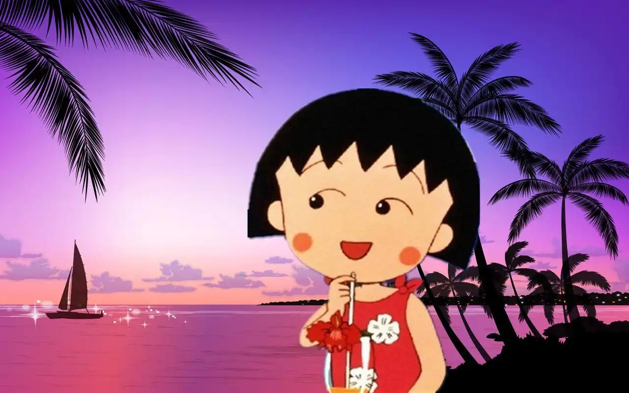 樱桃小丸子可爱卡通高清壁纸