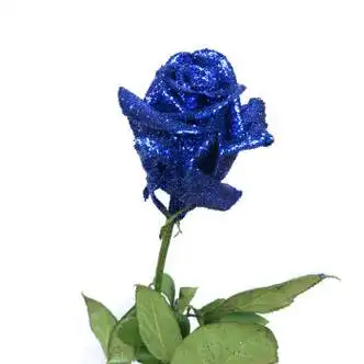 *轻奢云南蓝色妖姬花束蓝玫瑰单支鲜花一朵干花束情人节同事生日礼物