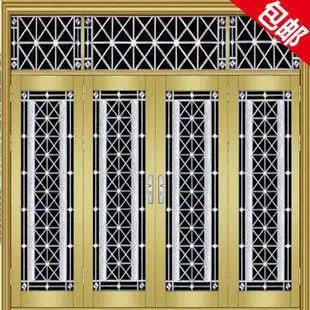 佛山直销定做304不锈钢四开入户门防盗四开门进户四扇大门围墙门