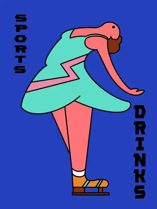 运动饮料插画