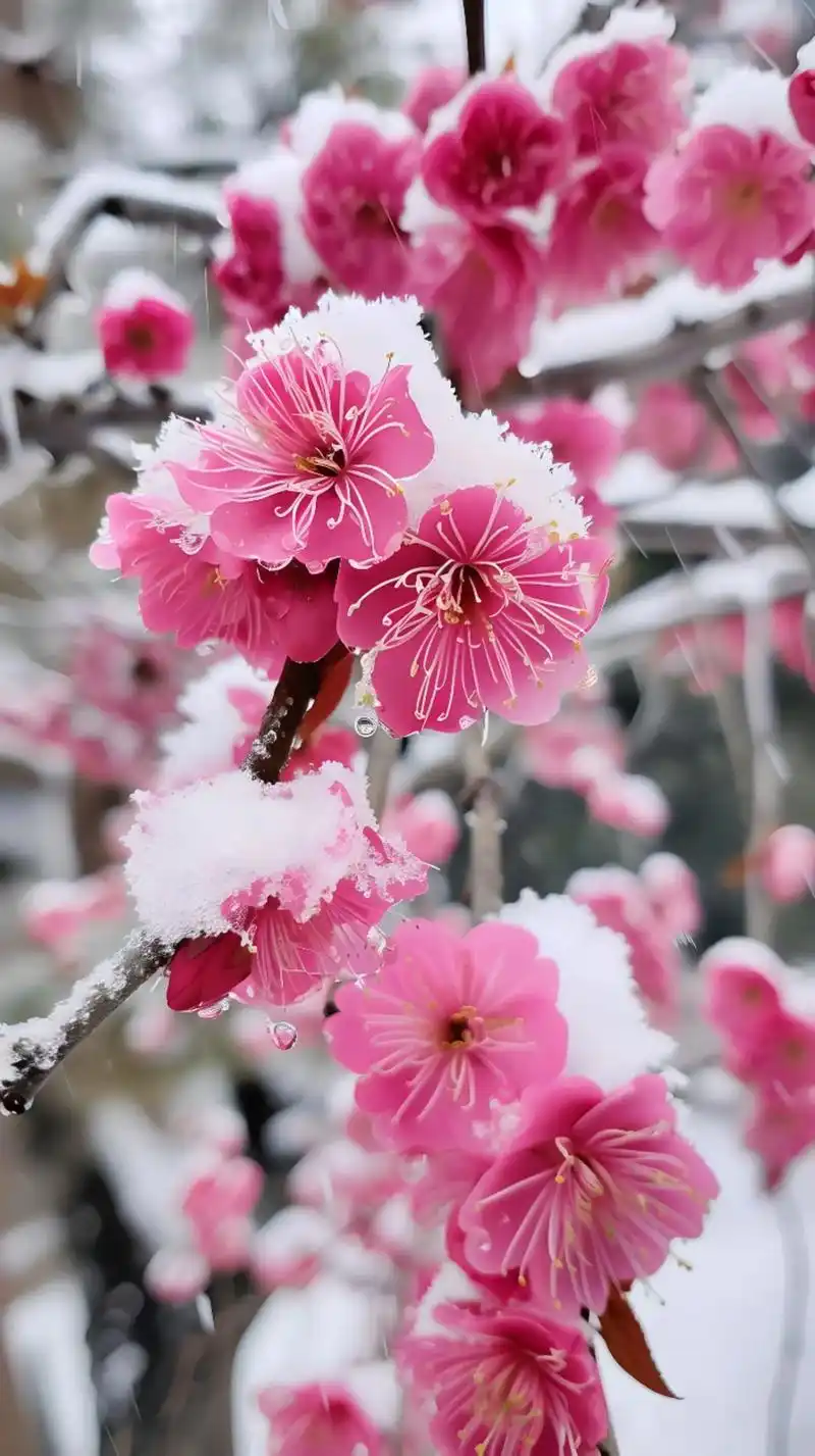 在寒冬中,梅花独自绽放,飘散出淡淡的幽香."遥知不是雪为有暗 - 抖音