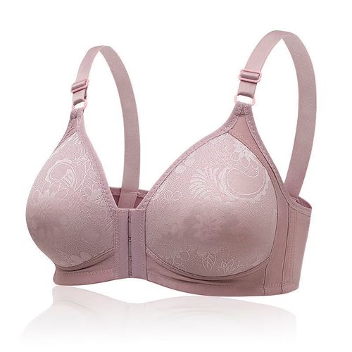 如祎前扣文胸无钢圈内衣女聚拢调整型妈妈内衣侧收副乳薄款胸罩中老年