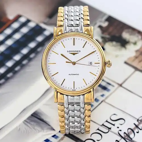 浪琴longines瑞士手表瑰丽系列钢带休闲时尚男士手表自动机械商务男表