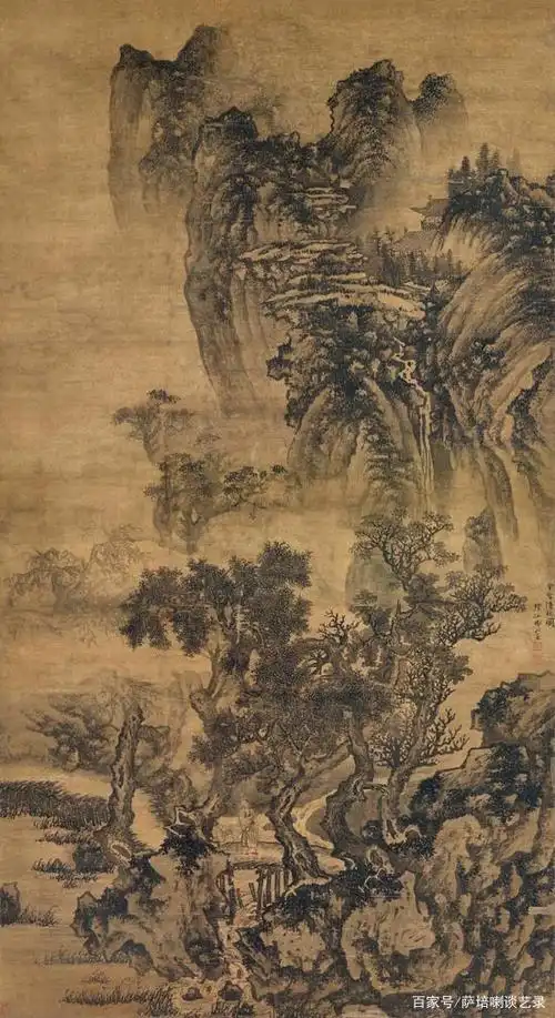 苦学成才,与吴门名家分庭抗礼,明代谢时臣绘《灵壑清秋图》