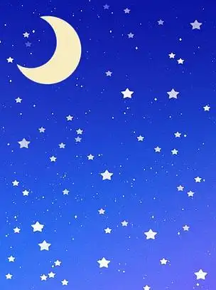 卡通手绘可爱夜晚星空海报背景