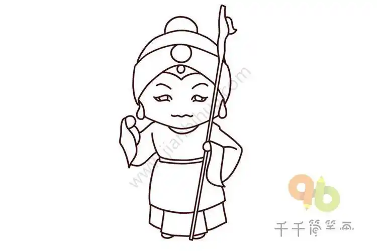 人物的简笔画女卡通q版戏曲人物简笔画素材彩色戏曲人物侧面简笔画