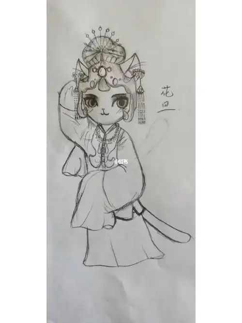 浅浅画个京剧猫