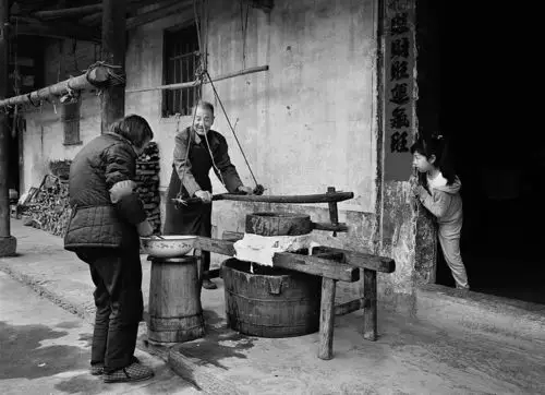 天台美食我们小时候过年家中磨豆腐