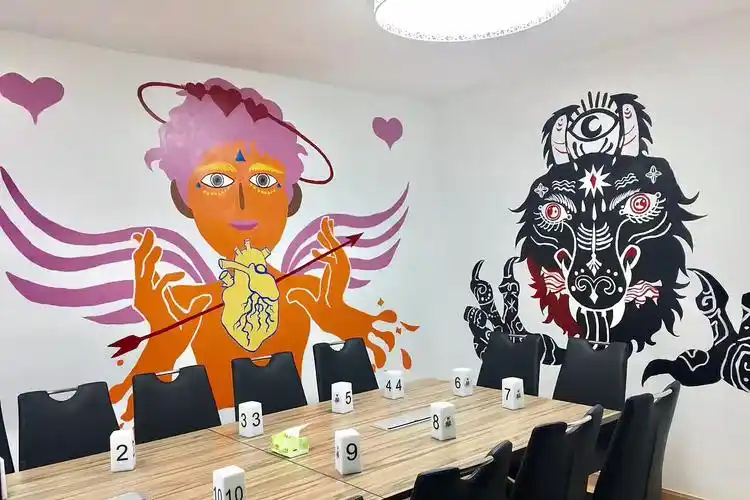 瑜伽馆,狼人杀墙绘设计