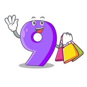 购物数字九竞技,形状字符矢量插图照片