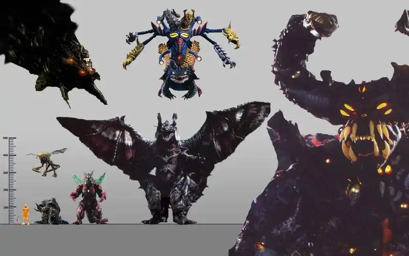 【比例图】奥特曼历代超大型怪兽 比例图【比例图】奥特曼历代最终