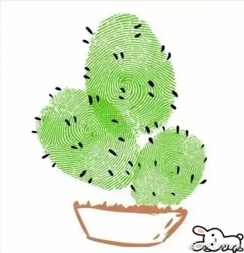 指纹创意画,家长们收好了