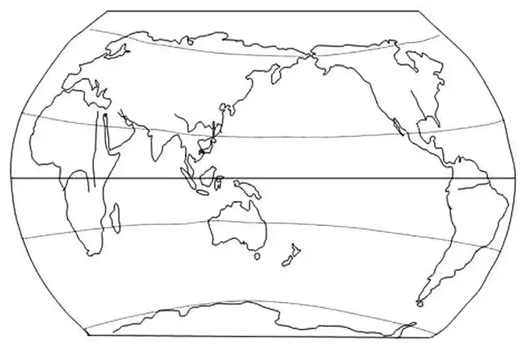 世界地图简笔画 世界地图简笔画 手绘图手绘简易世界地图