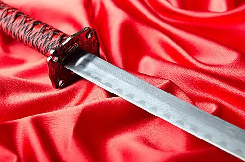 日本,剑,红色,绸缎,背景