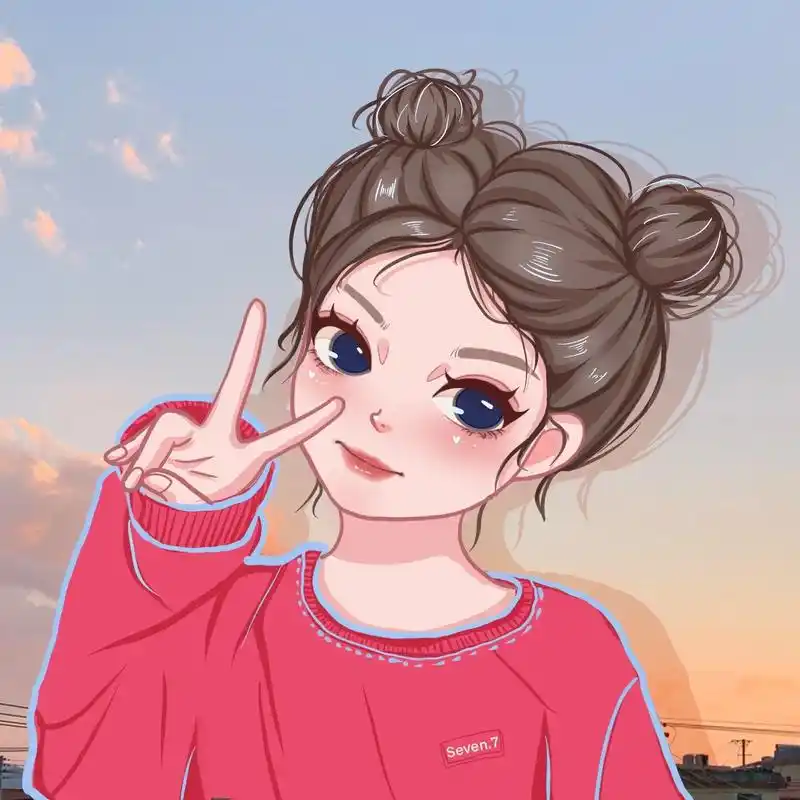 procreate绘画 #可爱卡通头像 #女生头像 #绘画 - 抖音