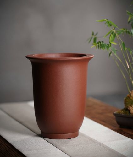 紫砂兰花盆手工制作 李超宫式六方双色 春兰宋梅包邮—花盆