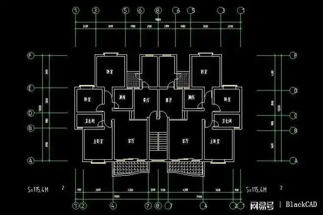 cad图纸分享cad住宅户型平面设计图纸