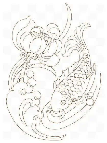 素描线条艺术玉雕刻线条0687中国传统文化印章虎年印章老虎印章682312