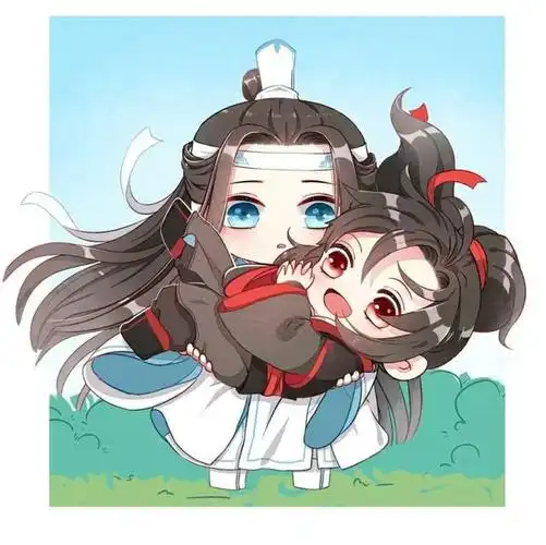 魔道祖师q版忘羡:狐狸羡羡太可爱,汪叽坐姿乖巧是为何?