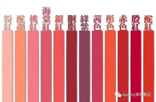 红色系色卡红色系色卡及颜色名称