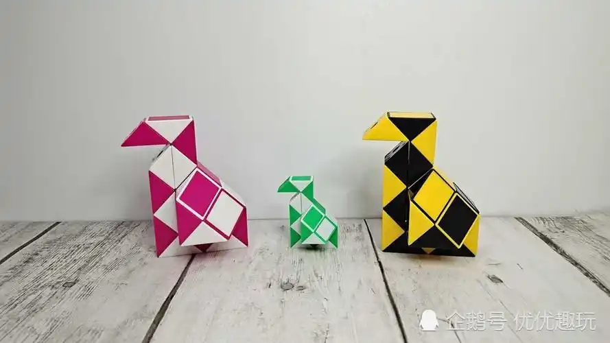 24段魔尺教程变企鹅,魔尺变动物系列,简单易学,慢动作一步一步教会你