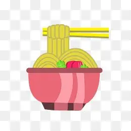 好吃面条主食插画