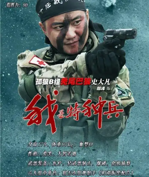 剧内与"大尾巴狼"是好友,剧外的郎峰与任柯诺合作多部军旅题材影视