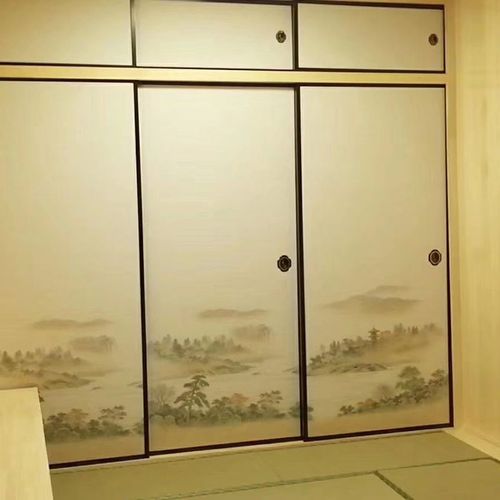 日式福司马门推拉门日本进口门纸浮世绘隔断门实木推拉门,格子门