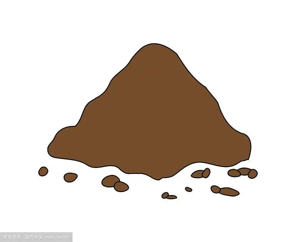 一堆地面,一堆土壤矢量图孤立在白色背景上.