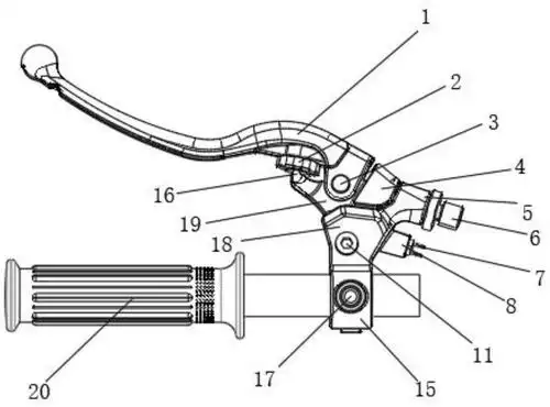 cn213566328u_一种可调节的摩托车把手有效