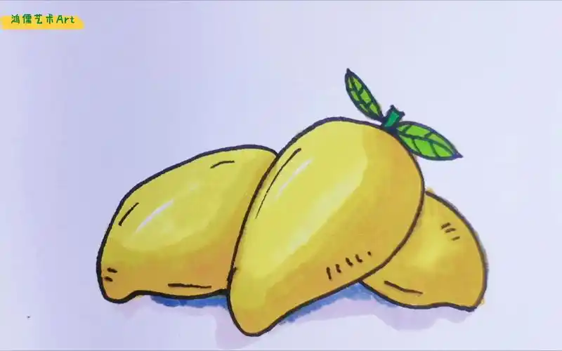 亲子简笔画芒果怎么画简单又好看