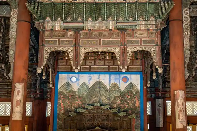 韩国首尔德寿宫中和殿内部景观_高清图片_全景视觉