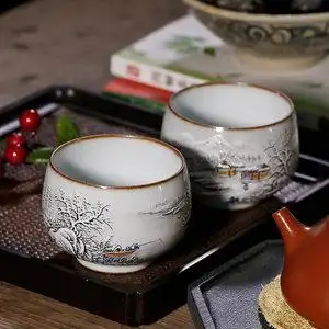 景德镇陶瓷茶具茶杯纯手工单只大号主人杯子单杯功夫茶盏个性品茗