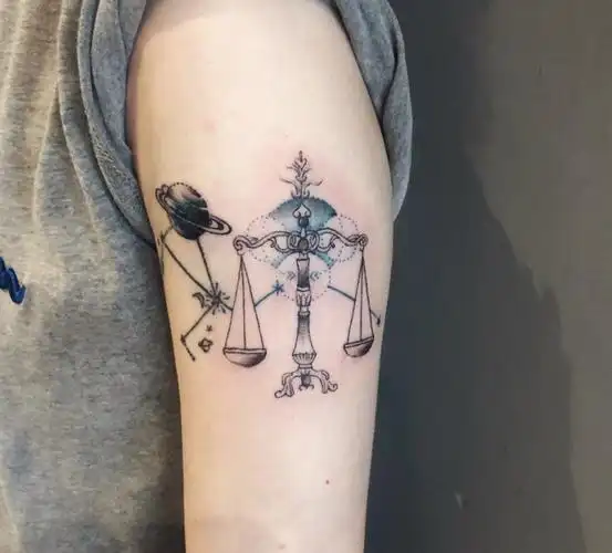 最新天秤座纹身图案精选 不一样的星座纹身(5/11)-纹身图片网