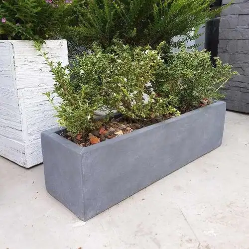 水泥花盆北欧风格长方形花盆花箱花槽长条型花园庭院户外落地花盆