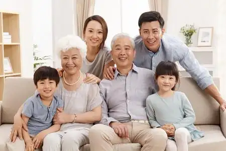 中国风福幸福家庭合影照片