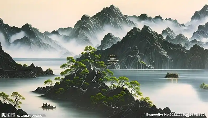 山水设计图__自然风光_自然景观_设计图库_昵图网nipic.com