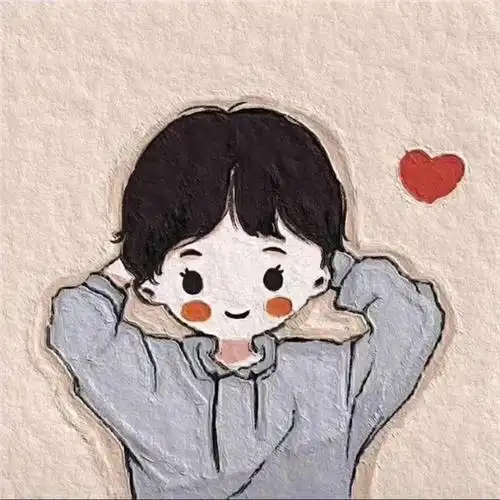 爱意满满的一男一女超甜卡通情头图片 带爱心_情侣动漫头像_头像屋