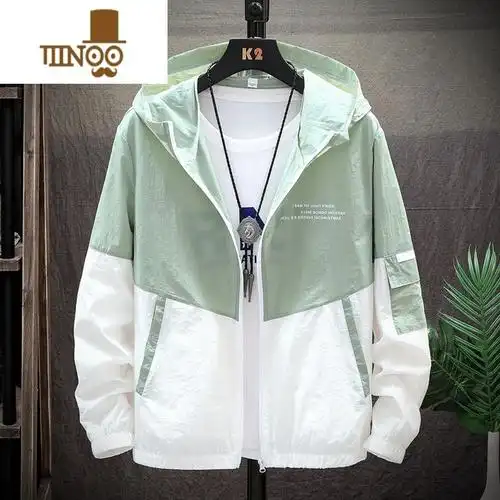 yanxu夏季防晒衣男超薄款冰丝防晒服男装皮肤衣透气男士外套潮视频