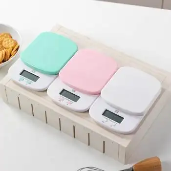 电子秤家用小型食材秤高精度克数迷你电子秤厨房烘焙专用白色款电子秤