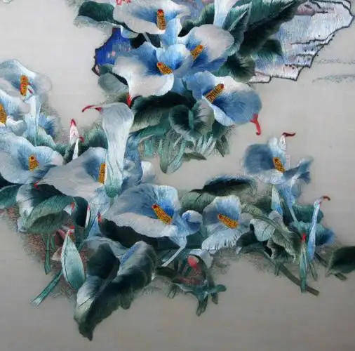 苏绣单面绣 《源头活水》刺绣