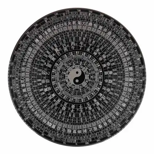 黑白八卦罗盘图片