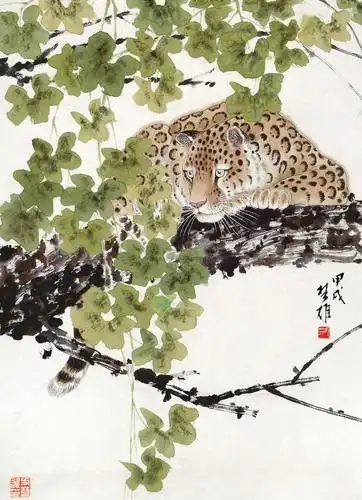 【豹 软片 设色纸本】拍卖品_图片_价格_鉴赏_绘画_雅昌艺术品拍卖网