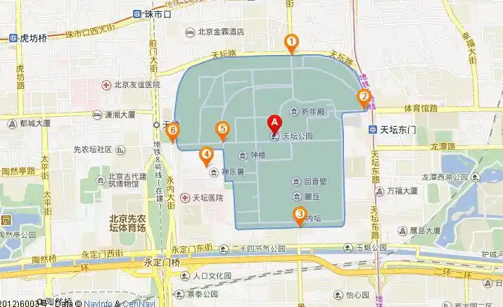 天坛公园在哪个位置?