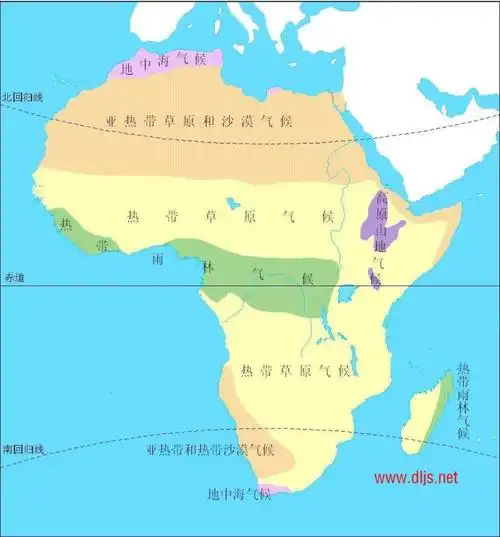 想知道: 非洲气候类型图?