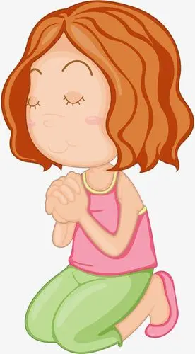 跪下祷告的女士