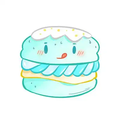 卡通手绘清晰风格甜品马卡龙小元素